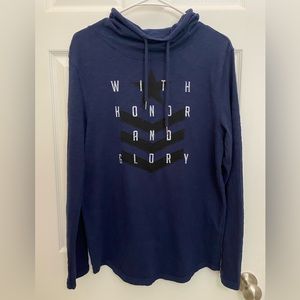 Express turtle neck full sleeve tee - blue